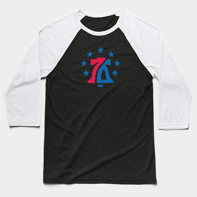 76 Bell Baseball T-Shirt by huckblade